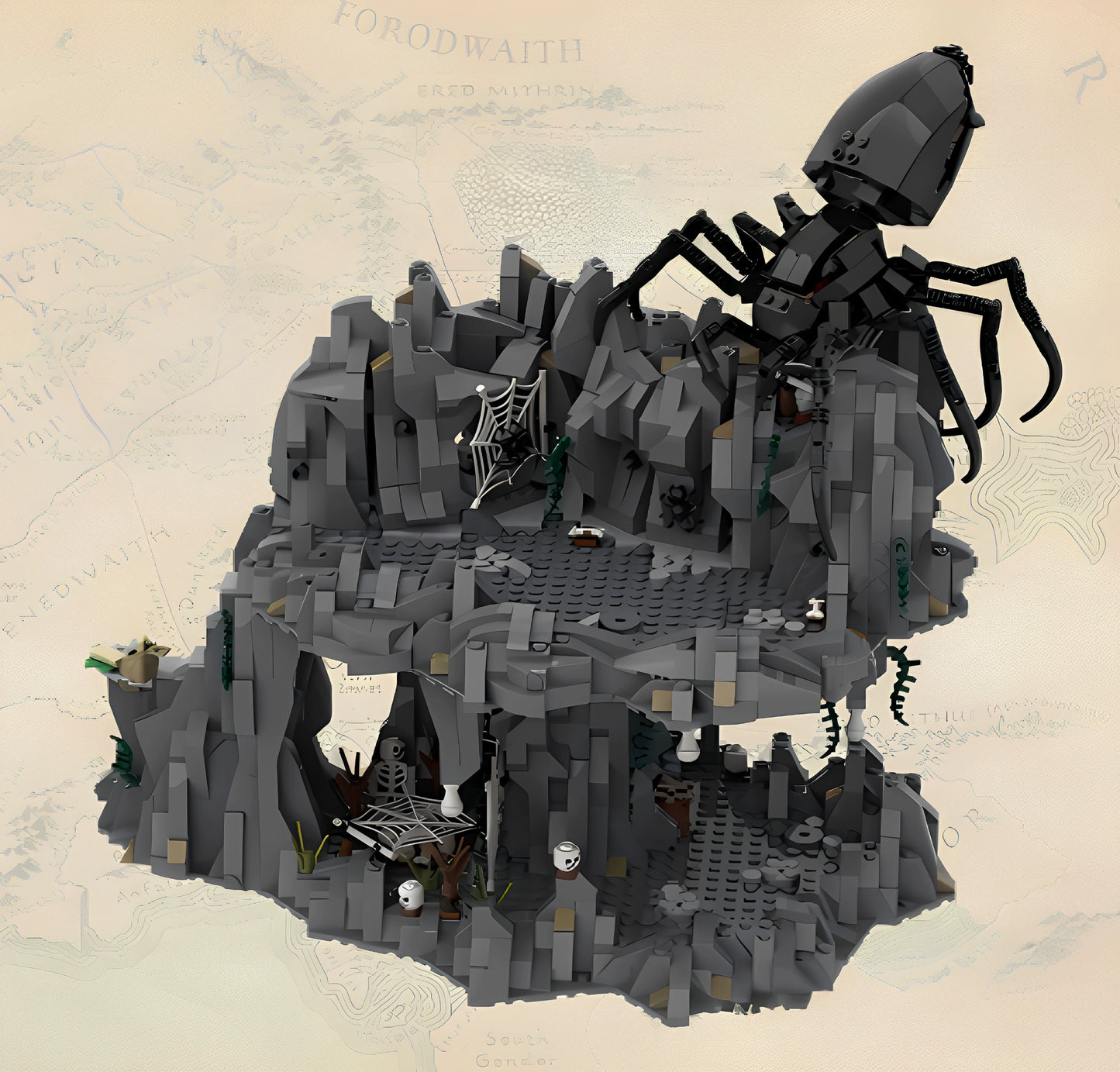 MOC-55839 The Hobbit and Lord of the Rings Shelob's Lair building block toy model
