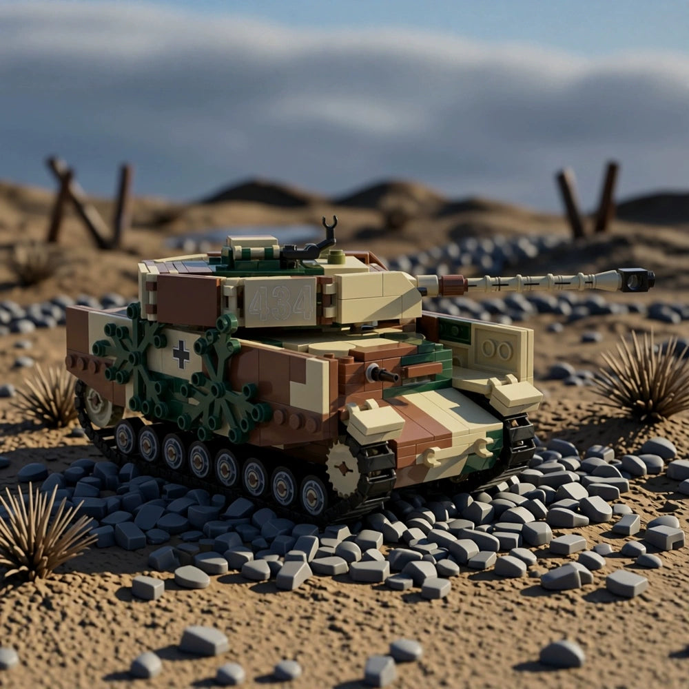 MOC-67859 Military series H-type tank building blocks educational toy model gift ornaments