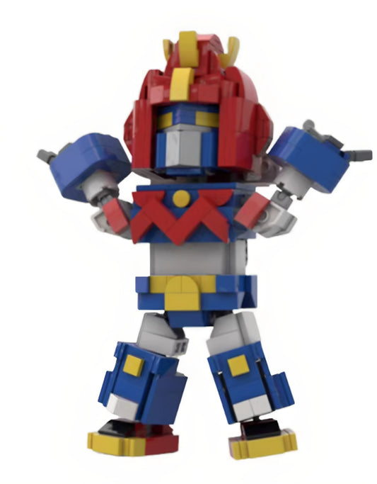 MOC-77354 Animation Super Electromagnetic Man Polurges V Body Mecha Robot Building Blocks