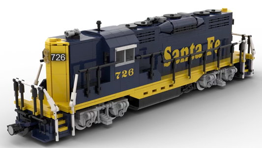 Compatible with MOC-79701 Santa Fe GP9 train series assembled toy model children's gift ornaments