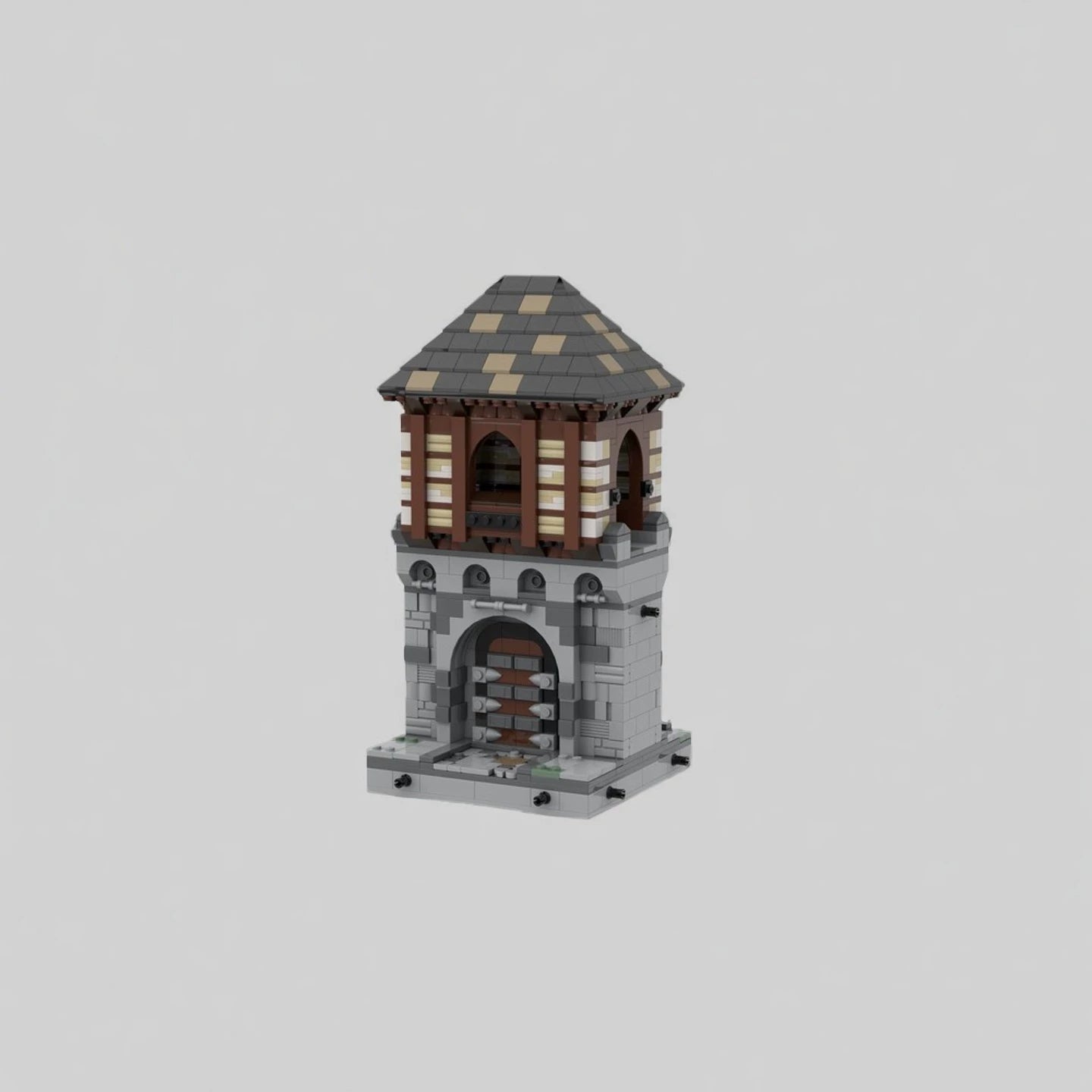 MOC-86908 building block medieval building modular assembly toy model educational children