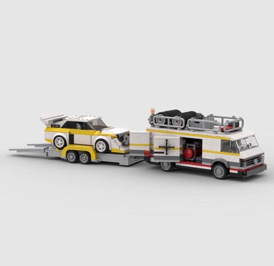 MOC-64892 AUDI S1 Quattro + E2 transporter 1985 Audi Sport Quattro Rally