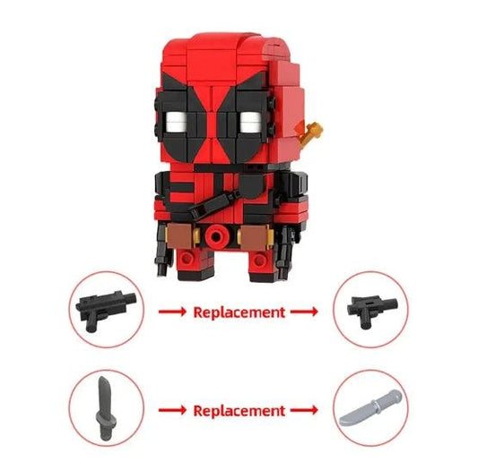 MOC-158435 Deadpool Brickheadz LEGO MOC - Deadpool 3