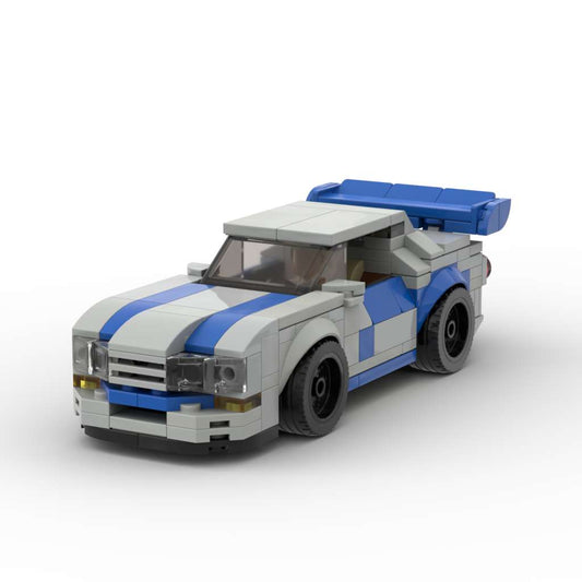 MOC Lego City - Nissan GTR 34 fast and furious printed