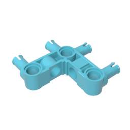 GDS-1005 - Technic Pin Connector Hub Perpendicular 3 x 3 Bent with 4 Pins (Pin Ridges Across Part)