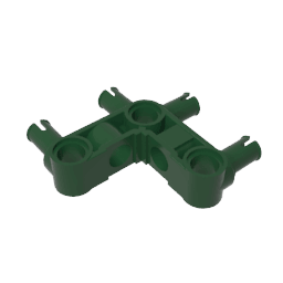 GDS-1005 - Technic Pin Connector Hub Perpendicular 3 x 3 Bent with 4 Pins (Pin Ridges Across Part)