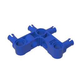 GDS-1005 - Technic Pin Connector Hub Perpendicular 3 x 3 Bent with 4 Pins (Pin Ridges Across Part)