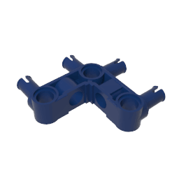 GDS-1005 - Technic Pin Connector Hub Perpendicular 3 x 3 Bent with 4 Pins (Pin Ridges Across Part)