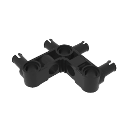 GDS-1005 - Technic Pin Connector Hub Perpendicular 3 x 3 Bent with 4 Pins (Pin Ridges Across Part)