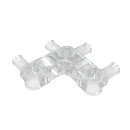 GDS-1005 - Technic Pin Connector Hub Perpendicular 3 x 3 Bent with 4 Pins (Pin Ridges Across Part)