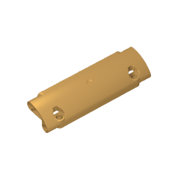 GDS-1010 - Technic Panel Curved 11 x 3 with 2 Pin Holes through Panel Surface