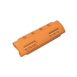 GDS-1012 - Technic Panel Curved 11 x 3 with 10 Pin Holes through Panel Surface