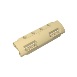 GDS-1012 - Technic Panel Curved 11 x 3 with 10 Pin Holes through Panel Surface