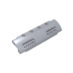 GDS-1012 - Technic Panel Curved 11 x 3 with 10 Pin Holes through Panel Surface