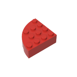 GDS-1014 - Brick Round Corner 4 x 4 Full Brick