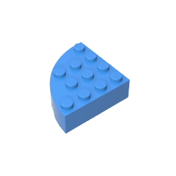 GDS-1014 - Brick Round Corner 4 x 4 Full Brick