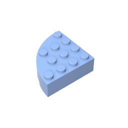 GDS-1014 - Brick Round Corner 4 x 4 Full Brick