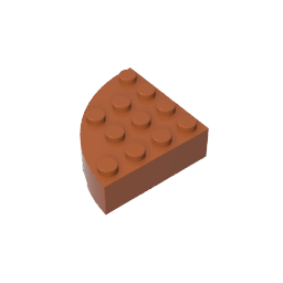 GDS-1014 - Brick Round Corner 4 x 4 Full Brick