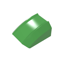 GDS-1015 - Slope Curved 2 x 2 with Lip, No Studs