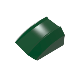 GDS-1015 - Slope Curved 2 x 2 with Lip, No Studs