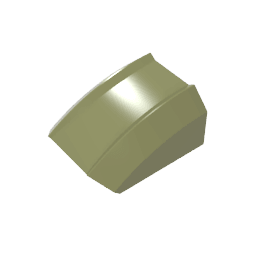 GDS-1015 - Slope Curved 2 x 2 with Lip, No Studs