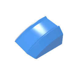 GDS-1015 - Slope Curved 2 x 2 with Lip, No Studs