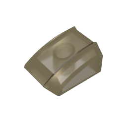 GDS-1015 - Slope Curved 2 x 2 with Lip, No Studs