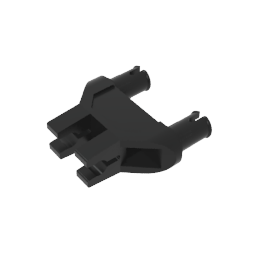 GDS-1032 - Technic Pin Double Triangle 1 x 3 with 2 Clips Completely Round Pinholes