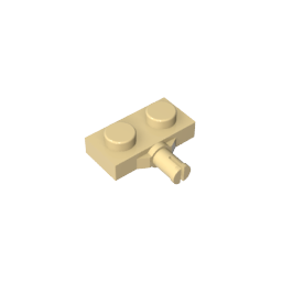 GDS-1065 - Plate Special 1 x 2 with Wheel Holder, Single Slit
