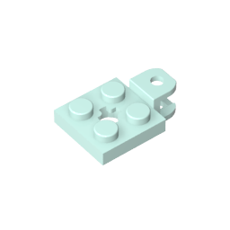 GDS-1072 - Plate Special 2 x 2 with Towball Socket, Short, Flattened with Holes and Axle Hole in Center