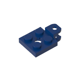 GDS-1072 - Plate Special 2 x 2 with Towball Socket, Short, Flattened with Holes and Axle Hole in Center
