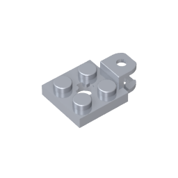 GDS-1072 - Plate Special 2 x 2 with Towball Socket, Short, Flattened with Holes and Axle Hole in Center