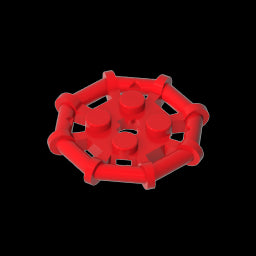 GDS-1075 - Plate Special 2 x 2 with Bar Frame Octagonal, Reinforced, Completely Round Studs