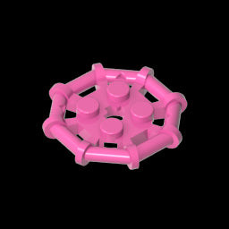 GDS-1075 - Plate Special 2 x 2 with Bar Frame Octagonal, Reinforced, Completely Round Studs