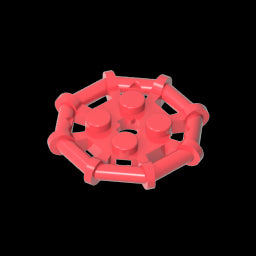 GDS-1075 - Plate Special 2 x 2 with Bar Frame Octagonal, Reinforced, Completely Round Studs