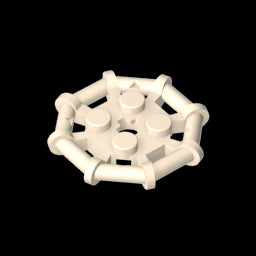 GDS-1075 - Plate Special 2 x 2 with Bar Frame Octagonal, Reinforced, Completely Round Studs