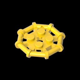 GDS-1075 - Plate Special 2 x 2 with Bar Frame Octagonal, Reinforced, Completely Round Studs