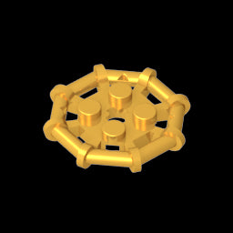 GDS-1075 - Plate Special 2 x 2 with Bar Frame Octagonal, Reinforced, Completely Round Studs