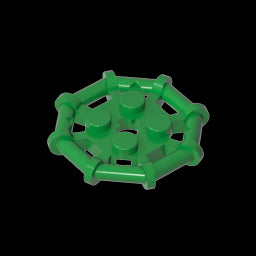 GDS-1075 - Plate Special 2 x 2 with Bar Frame Octagonal, Reinforced, Completely Round Studs