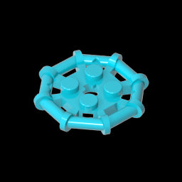 GDS-1075 - Plate Special 2 x 2 with Bar Frame Octagonal, Reinforced, Completely Round Studs