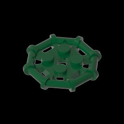 GDS-1075 - Plate Special 2 x 2 with Bar Frame Octagonal, Reinforced, Completely Round Studs