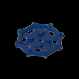 GDS-1075 - Plate Special 2 x 2 with Bar Frame Octagonal, Reinforced, Completely Round Studs