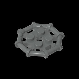 GDS-1075 - Plate Special 2 x 2 with Bar Frame Octagonal, Reinforced, Completely Round Studs