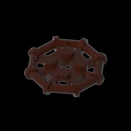 GDS-1075 - Plate Special 2 x 2 with Bar Frame Octagonal, Reinforced, Completely Round Studs
