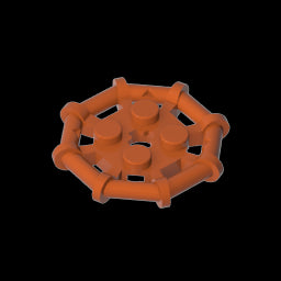 GDS-1075 - Plate Special 2 x 2 with Bar Frame Octagonal, Reinforced, Completely Round Studs