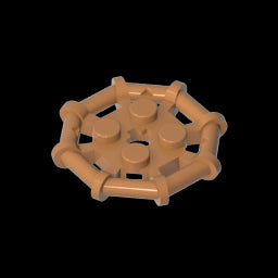 GDS-1075 - Plate Special 2 x 2 with Bar Frame Octagonal, Reinforced, Completely Round Studs