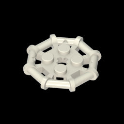 GDS-1075 - Plate Special 2 x 2 with Bar Frame Octagonal, Reinforced, Completely Round Studs