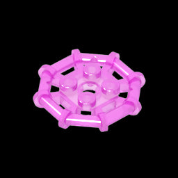 GDS-1075 - Plate Special 2 x 2 with Bar Frame Octagonal, Reinforced, Completely Round Studs