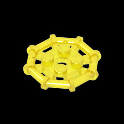GDS-1075 - Plate Special 2 x 2 with Bar Frame Octagonal, Reinforced, Completely Round Studs