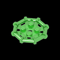 GDS-1075 - Plate Special 2 x 2 with Bar Frame Octagonal, Reinforced, Completely Round Studs